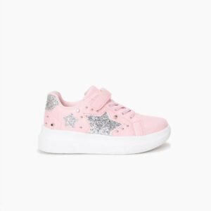 Tenisówki z gwiazdkami glitter i rzepami