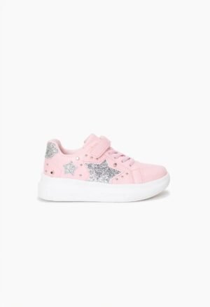 Tenisówki z gwiazdkami glitter i rzepami