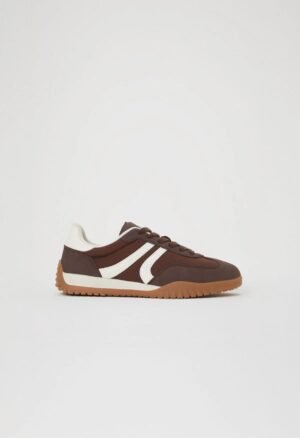 Sneakersy z kombinacji materiałów