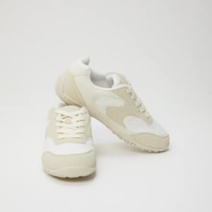 Sneakersy z kombinacją materiałów